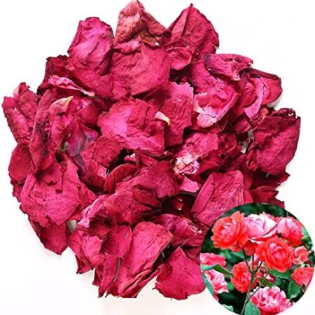 TooGet Dried Natural Real Red Rose Petals Organic Dried Flowers Wholesale Best for Wedding Party Decoration, Bath, Body Wash, Foot Wash, Tea, Baking, Potpourri, Crafting - 2 OZ
